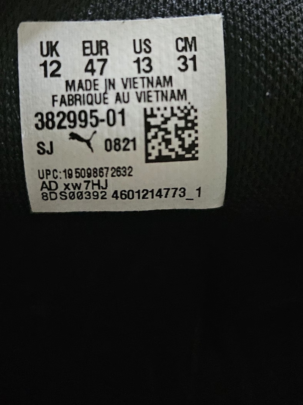 Black Puma R System Size 13 Men Athletic Sneakers - Picture 7 of 7